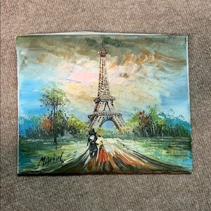 Unframed Eiffel Tower painting from Paris!